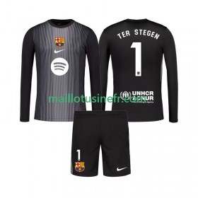 Maillot de Foot FC Barcelone Ter Stegen 1 Gardien Troisième 2025-26 Manches Longues - Enfant